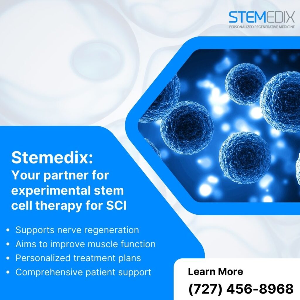 Microscopic view of stem cells representing experimental regenerative medicine for spinal cord injury at Stemedix
